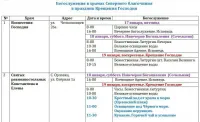 Расписание богослужений в Северном благочинии Севастополя